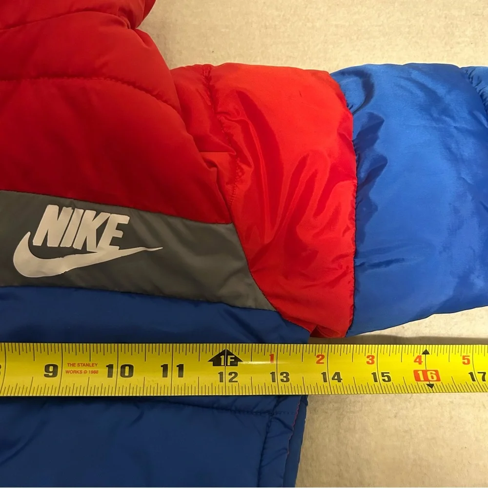 Nike Sportswear Toddler Boys Just Do It‎ Puffer Jacket Blue Red Size 2T